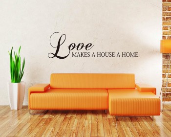 Love Makes a House a Home Quotes Wall Decal Love Vinyl Art Stickers Love Makes a House a Home Quotes Wall Decal Love Vinyl Art Stickers